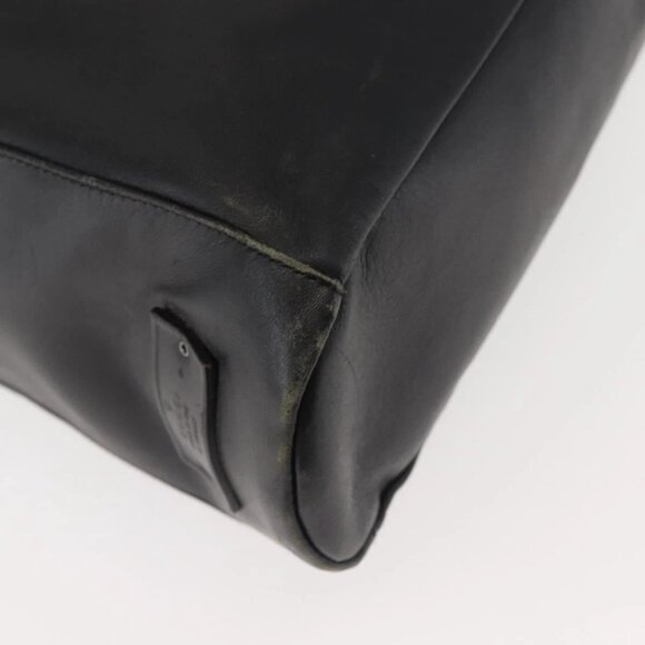 GUCCI Shoulder Bag Leather Black Silver Auth 143208 - Picture 5 of 16